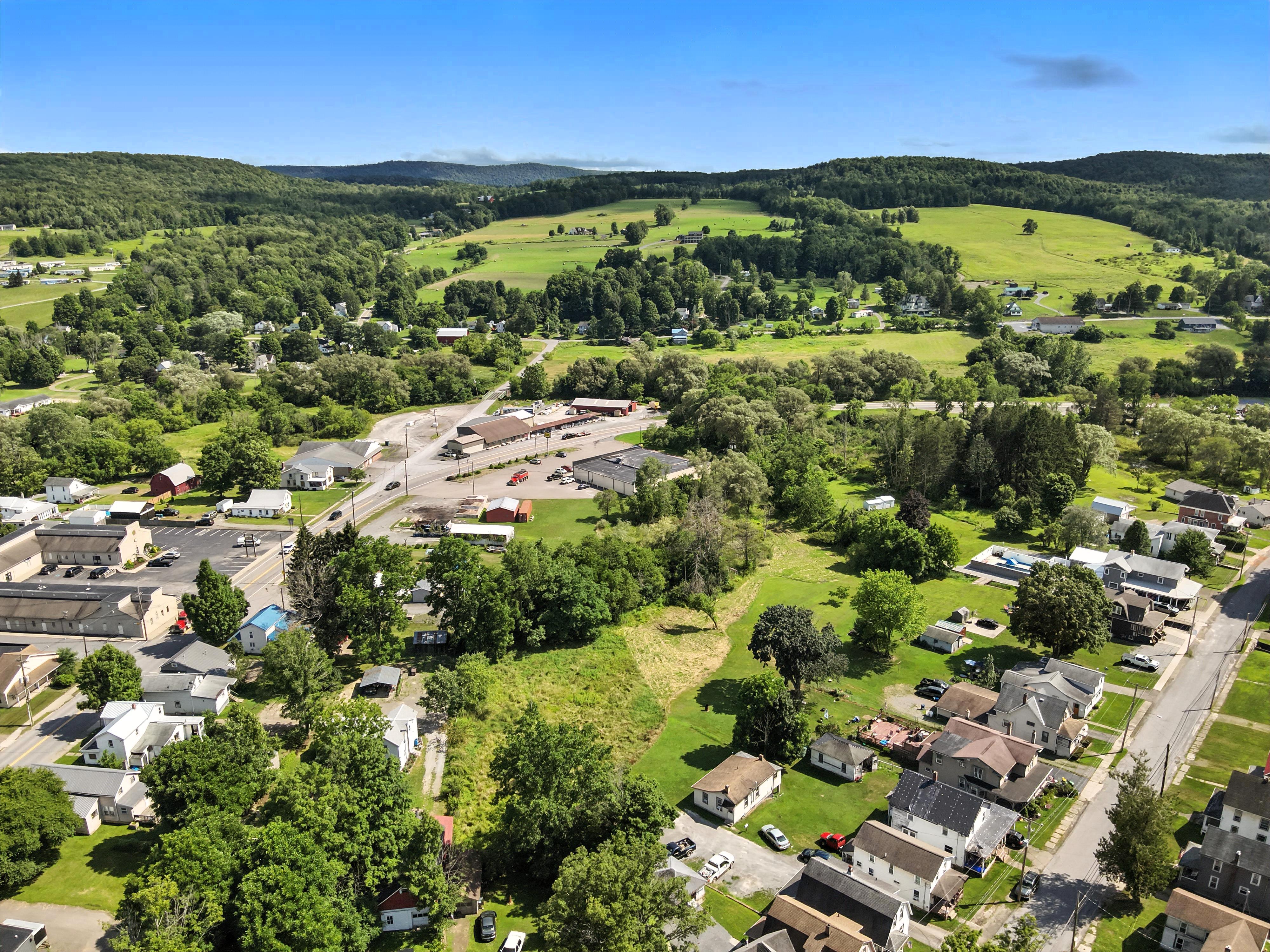 Drone flyover of Canton, PA