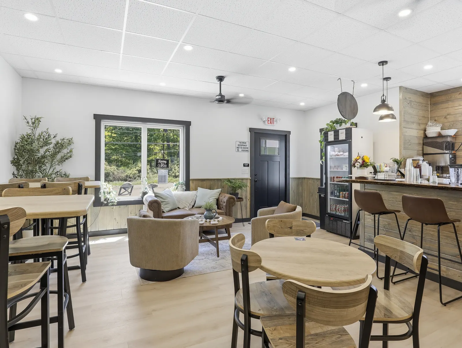 Coffee shop photo showing inviting design and natural flow