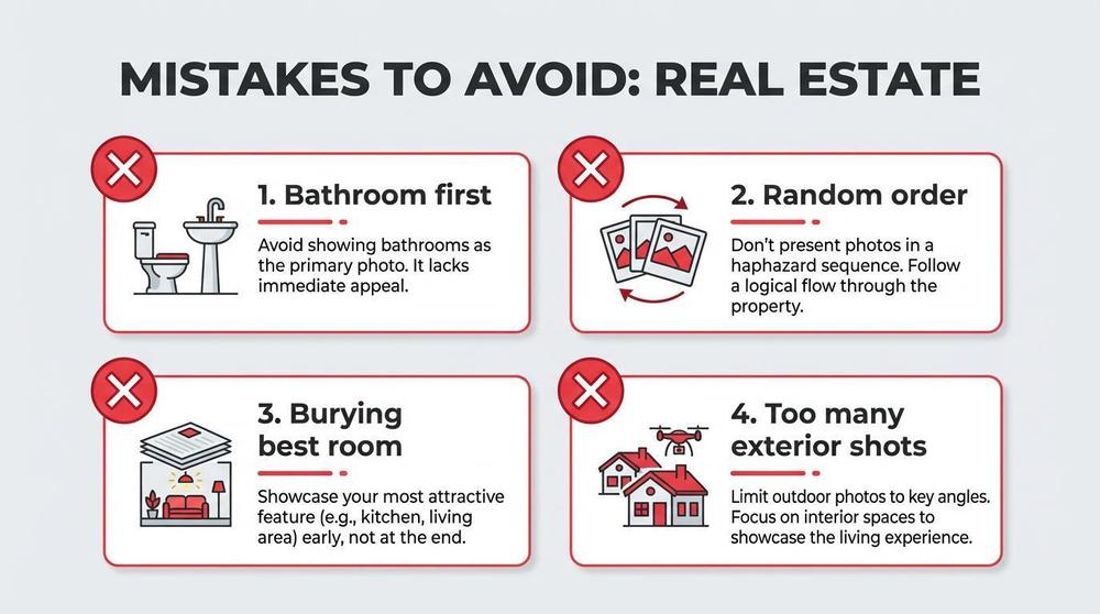 Mistakes to avoid when ordering real estate photos