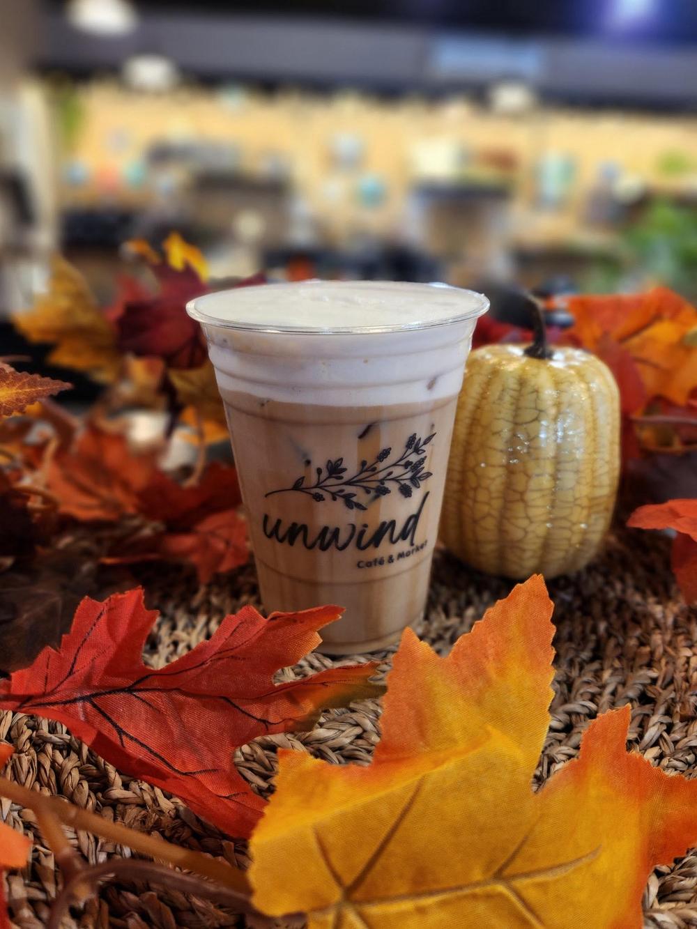 Coffee with cold foam at Unwind Cafe in Tunkhannock