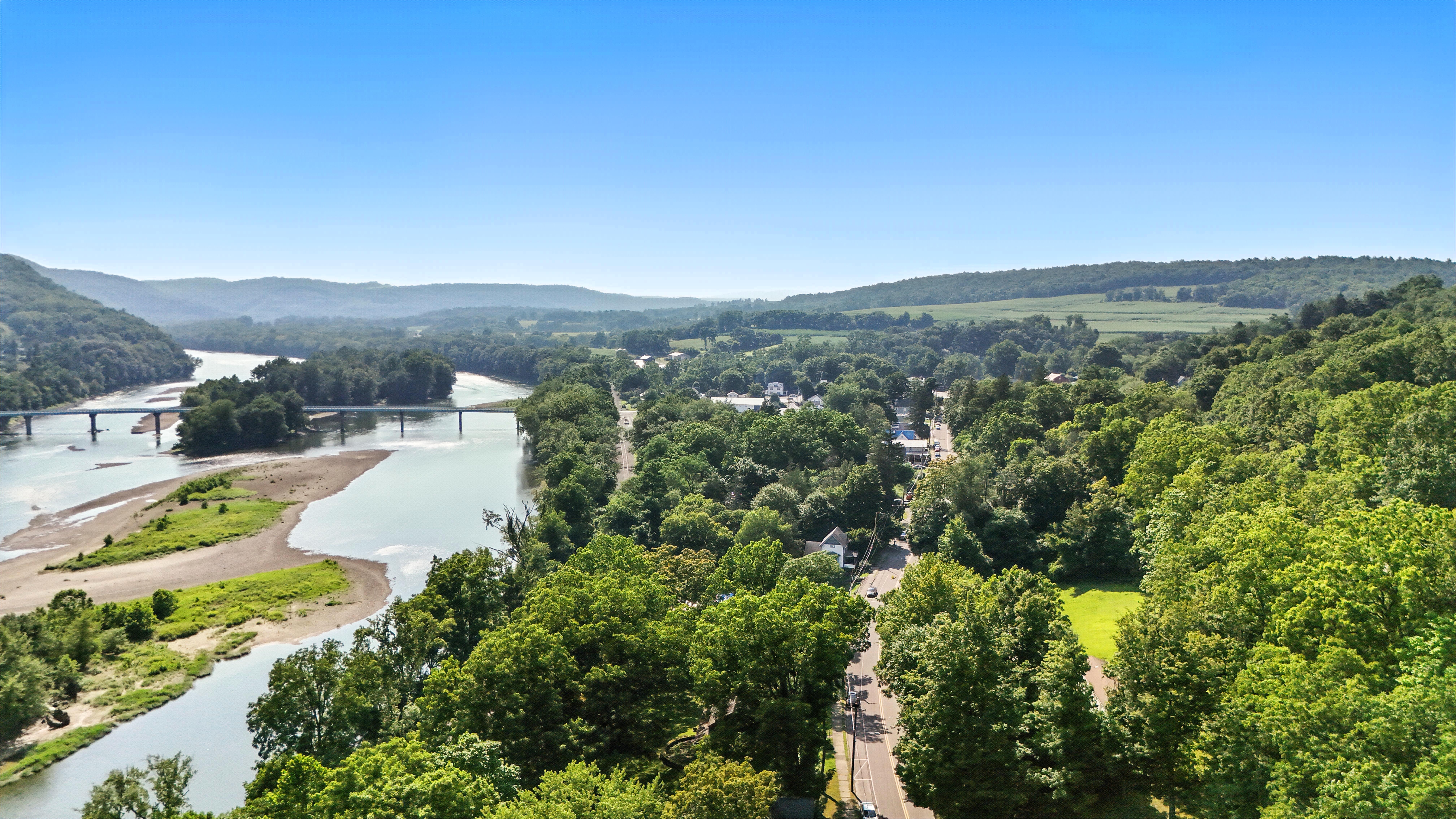 Drone flyover image 5 of Laceyville, PA