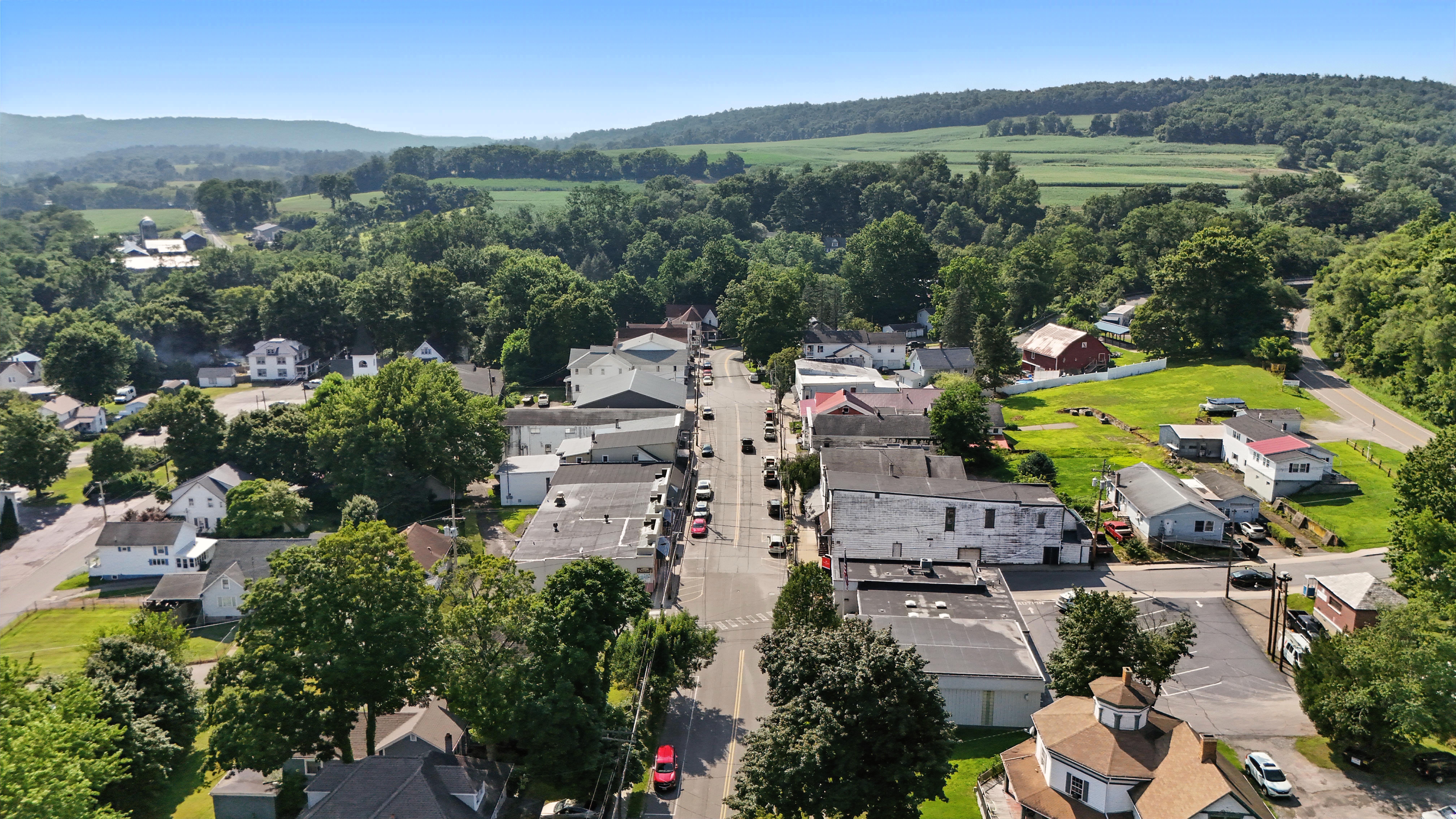 Drone flyover image 7 of Laceyville, PA