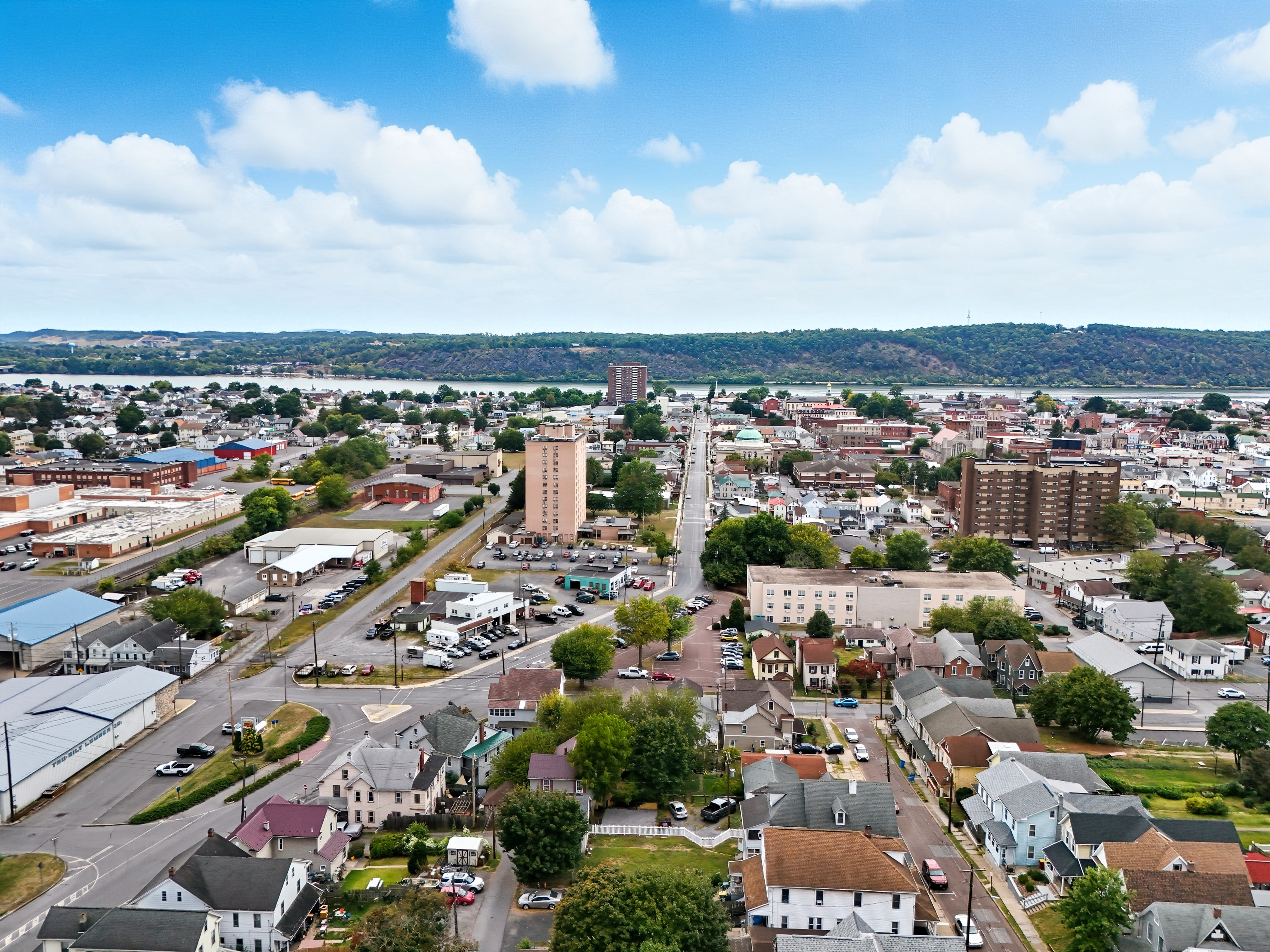 Drone flyover image 2 of Sunbury, PA