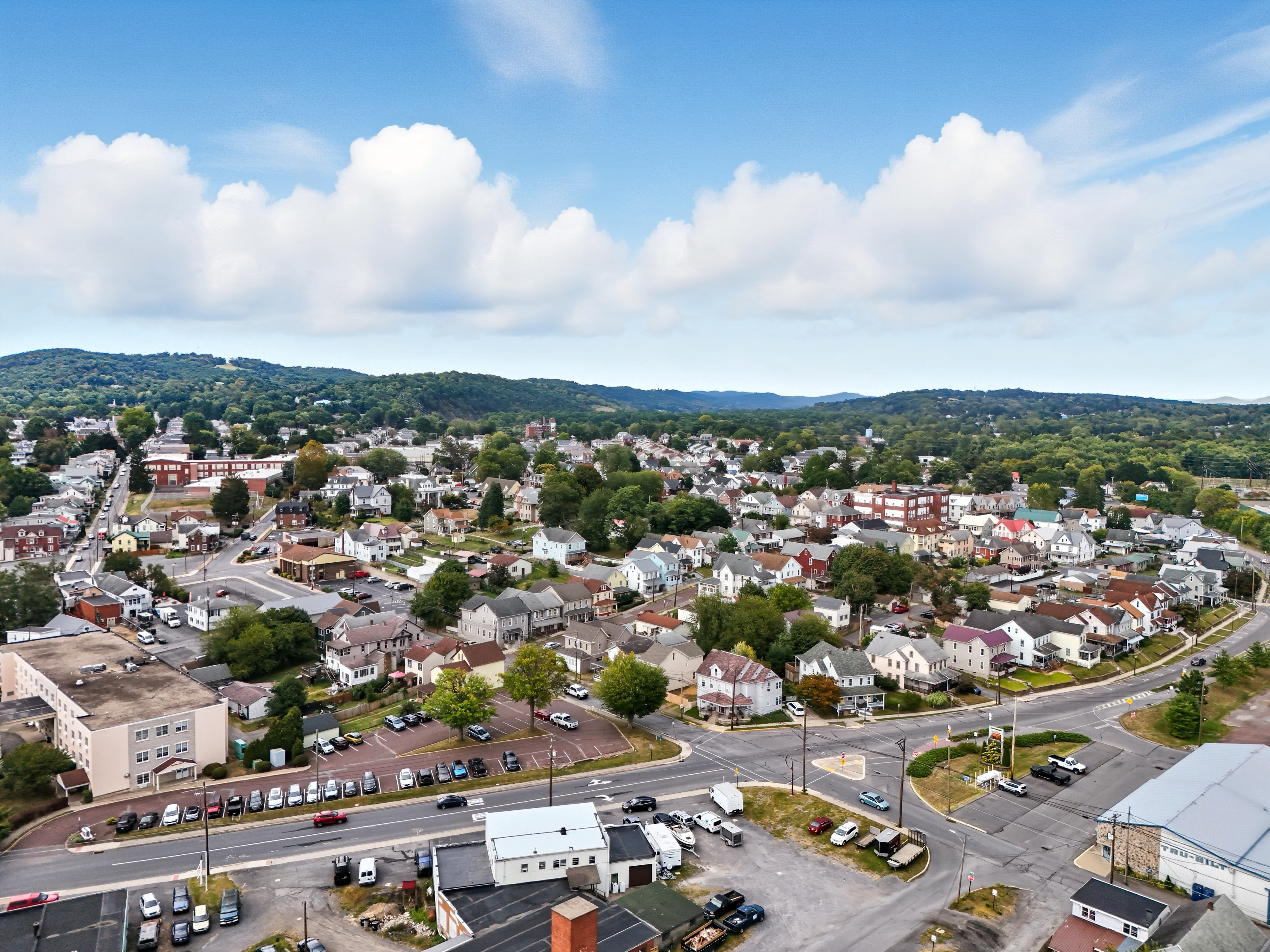 Drone flyover image 3 of Sunbury, PA