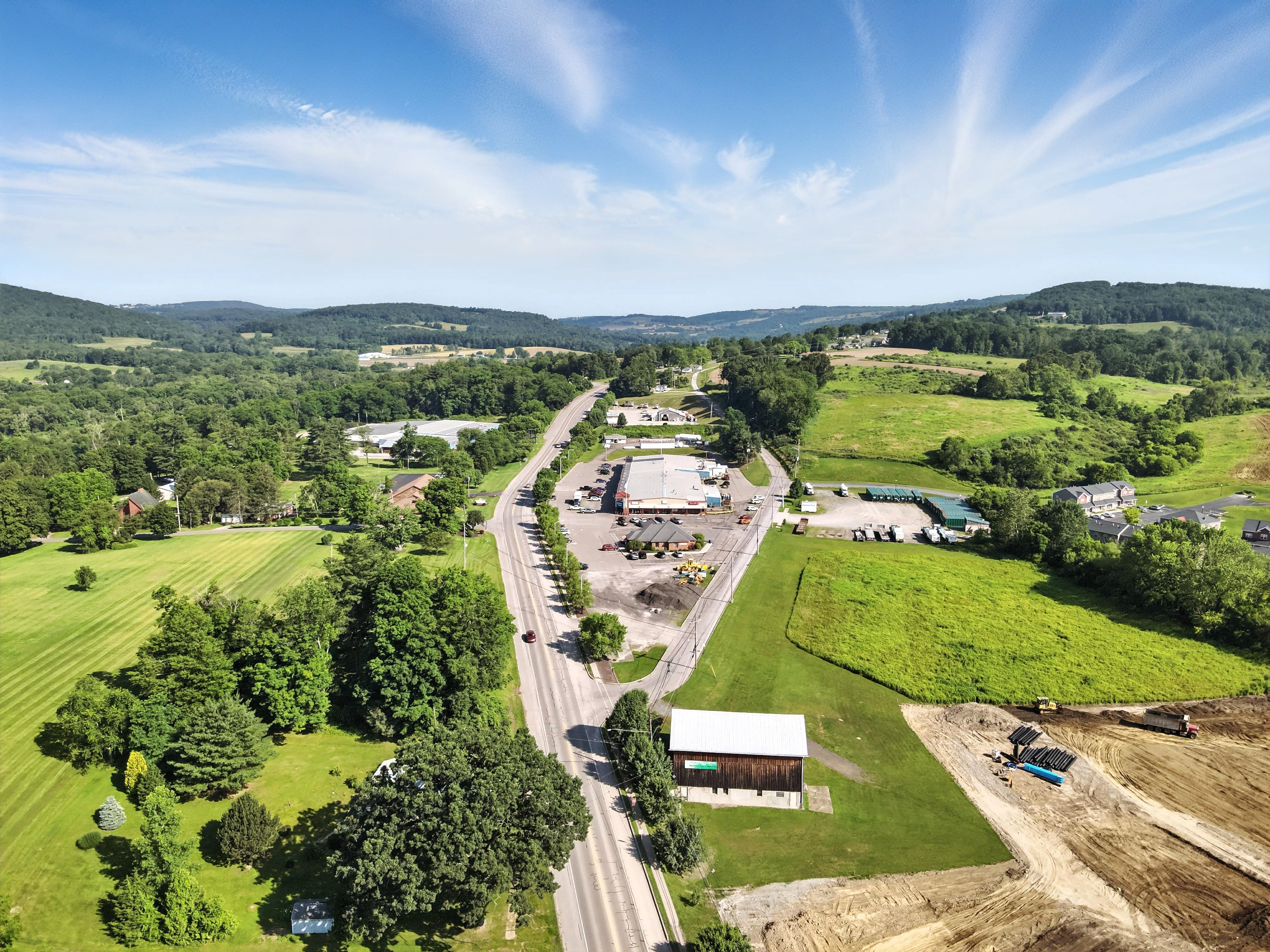 Drone flyover image 8 of Wyalusing, PA