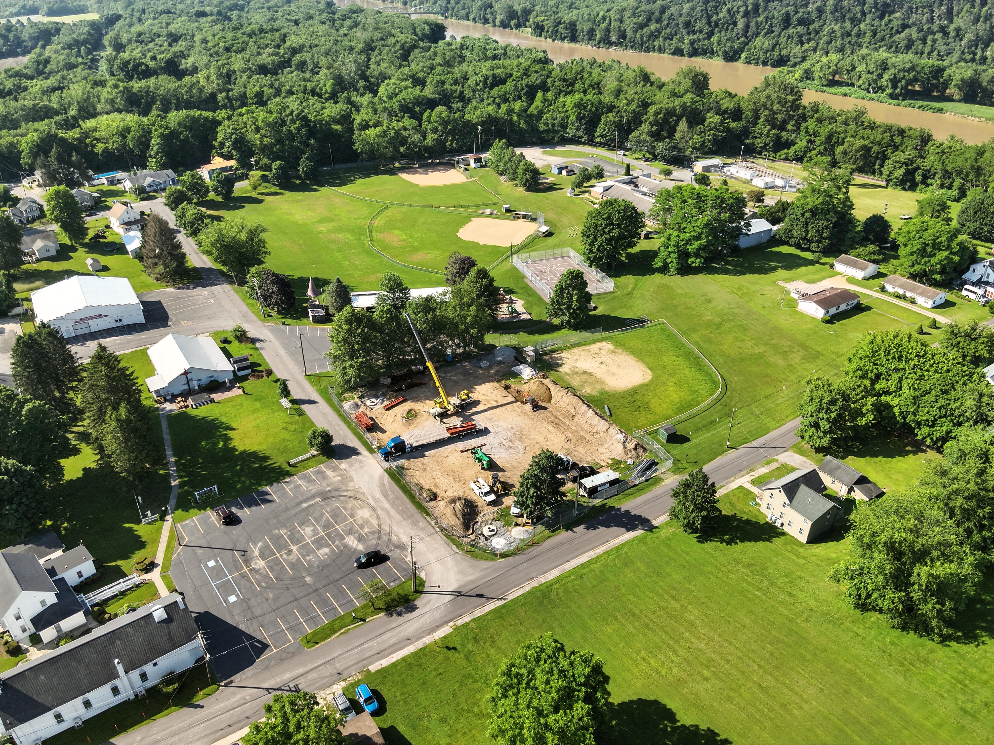 Drone flyover image 10 of Wyalusing, PA